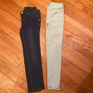 2 Justice pants girls size 8